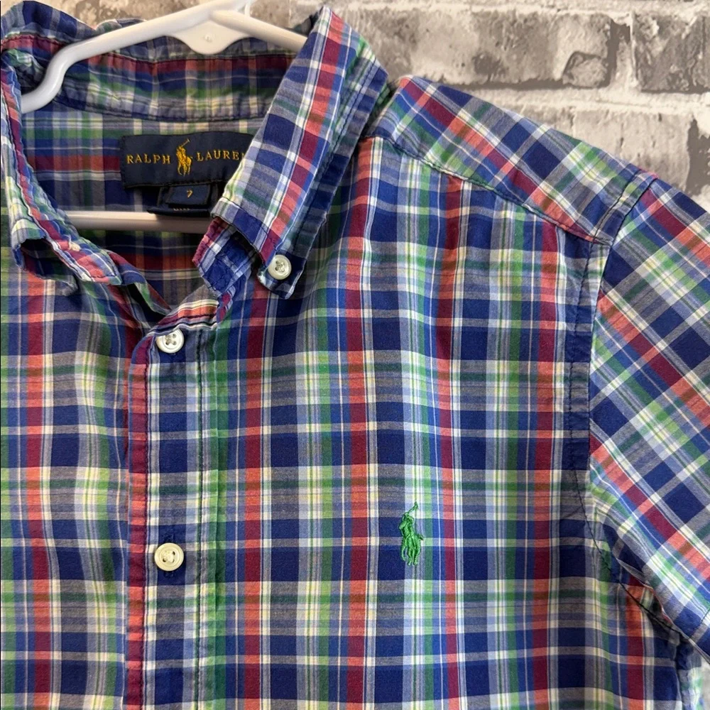 Ralph Lauren Vibrant‎ Plaid Button-Down Shirt